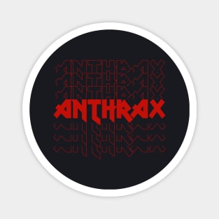 IRON TEXT || METAL ANTHRAX Magnet